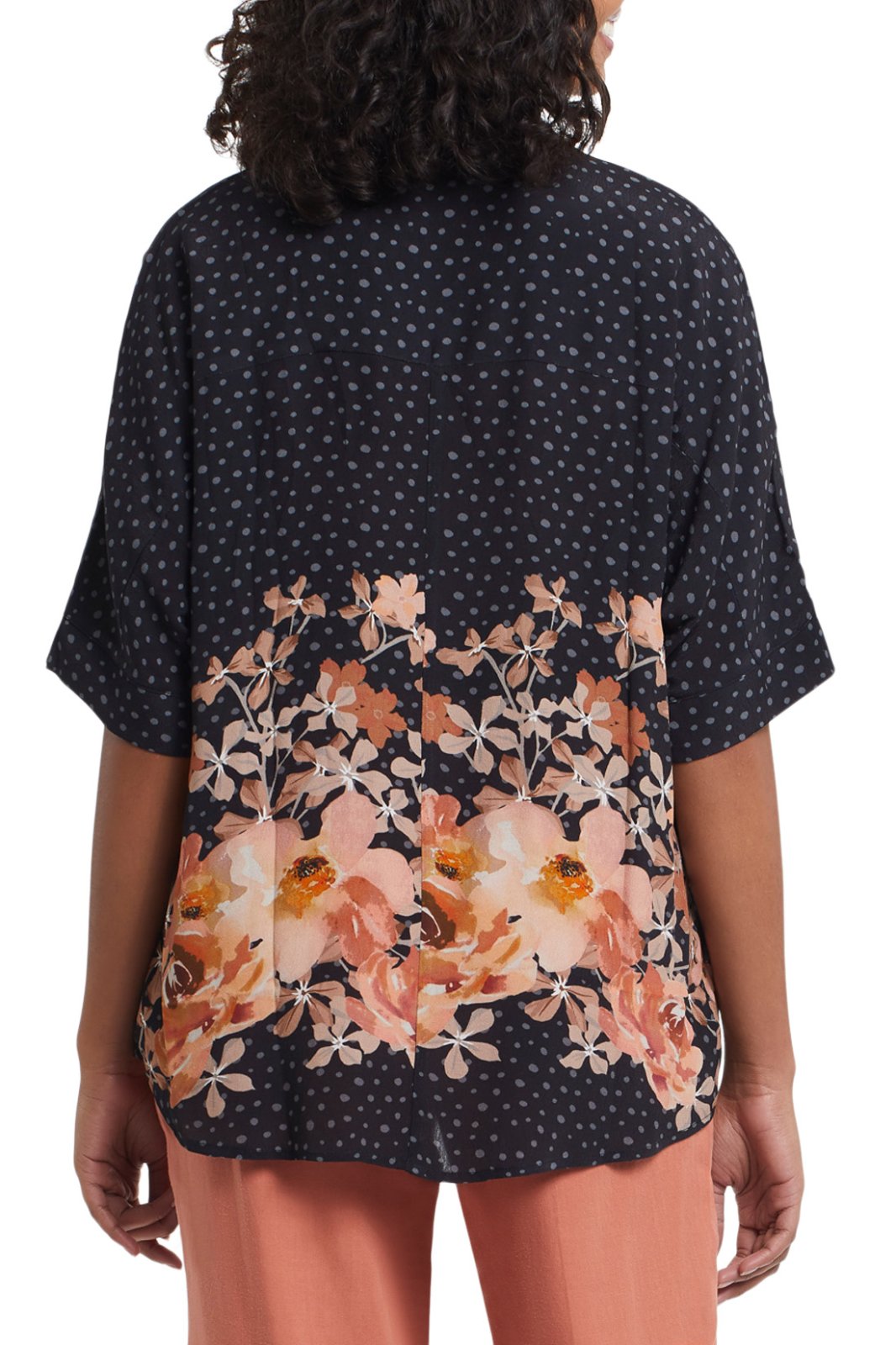 Dolman Sleeve Border Print Blouse from Tribal