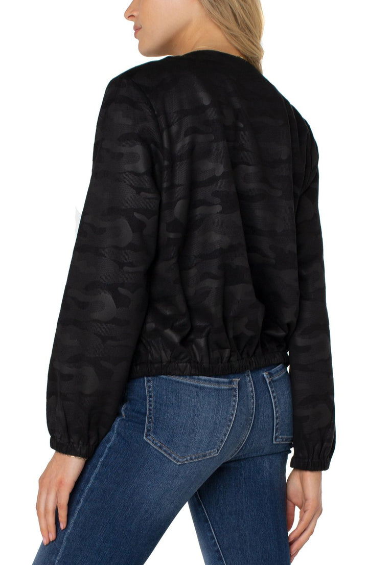 Camo Print Collarless Jacket from Liverpool