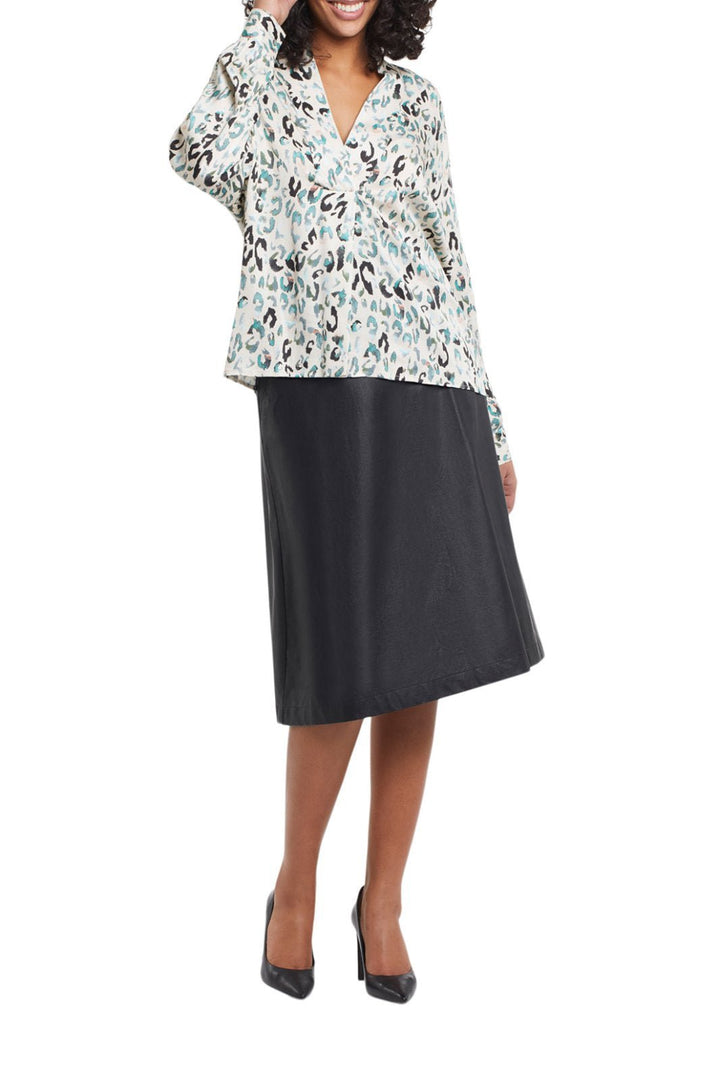 Shawl Neck Printed Top from Tribal - High Call Outfitters