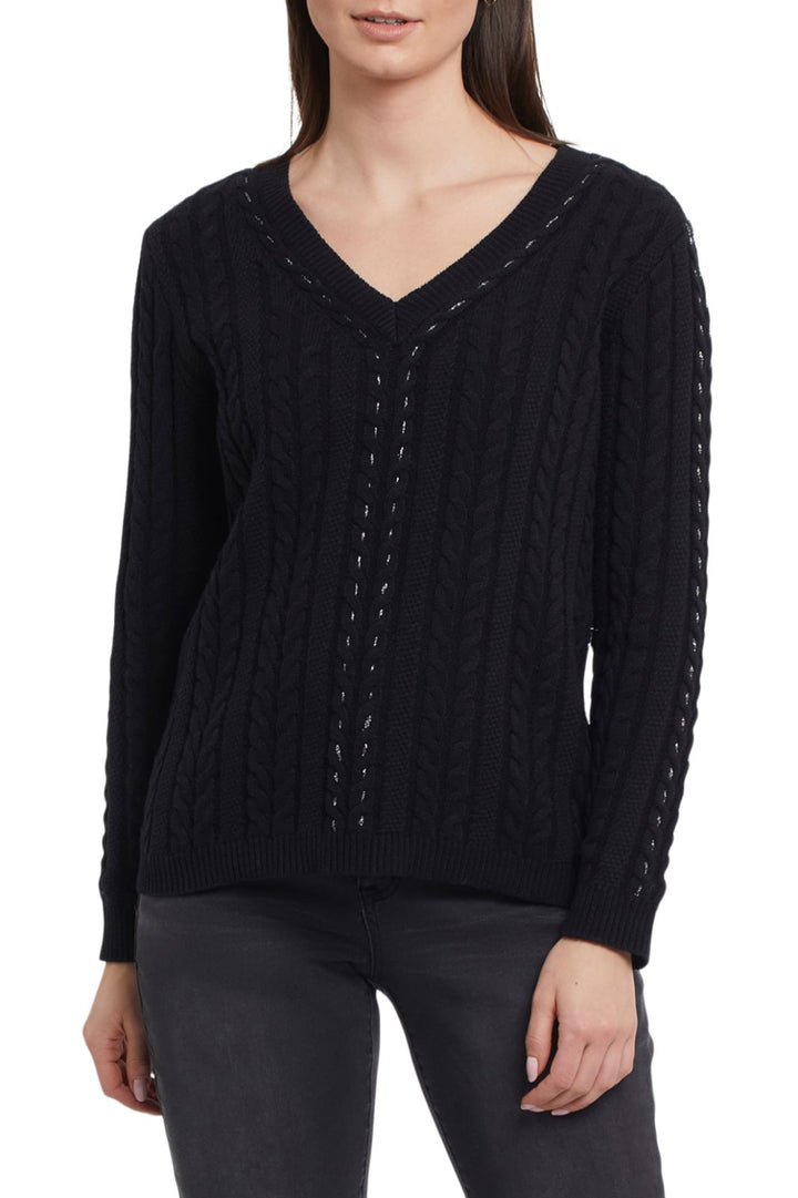 Metallic Thread Cable Sweater from Tribal