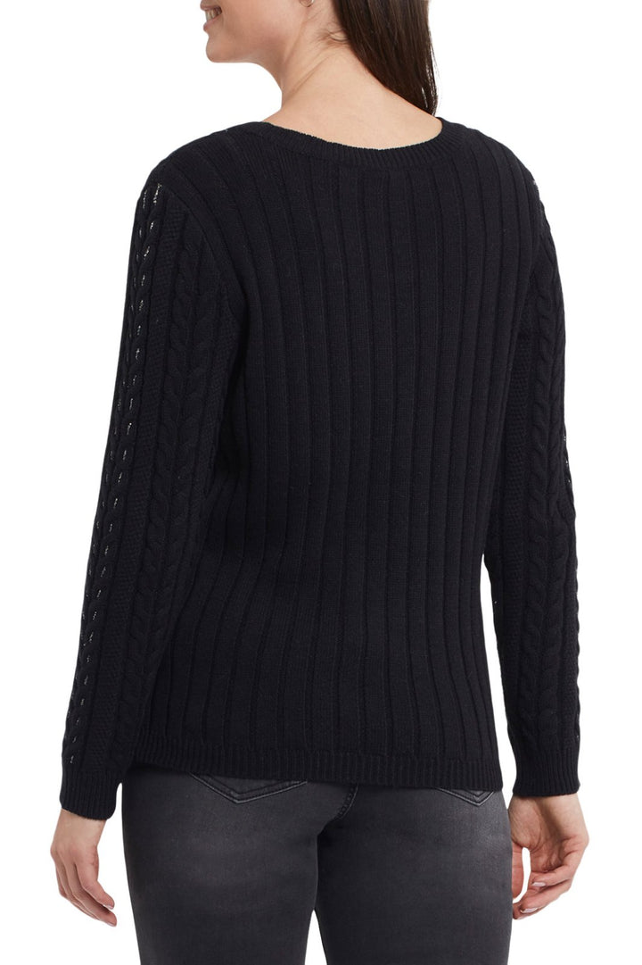 Metallic Thread Cable Sweater from Tribal