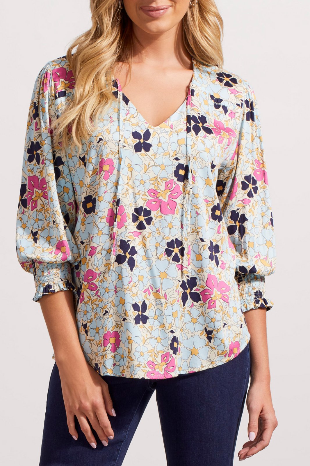 3/4 Sleeve Print Blouse from Tribal