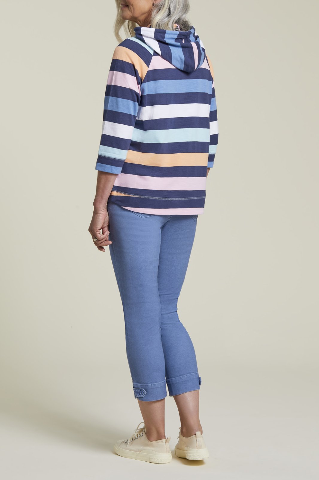 Slub Knit Striped Hoodie from Tribal