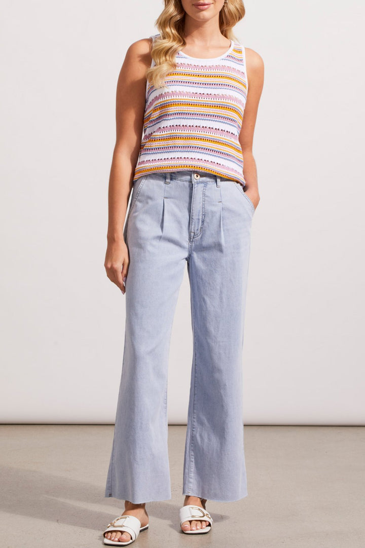 Brooke Pleated Wide Leg Denim from Tribal - High Call Outfitters