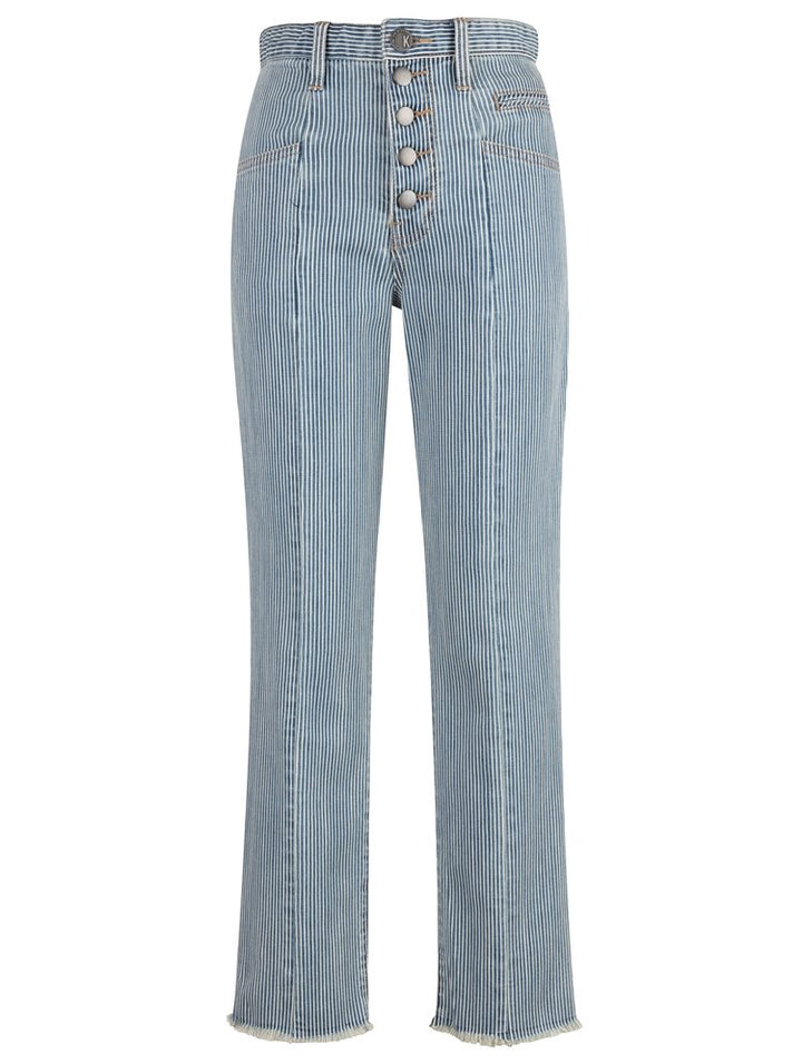 Reese High Rise Button Front Stripe Denim from Kut from the Kloth