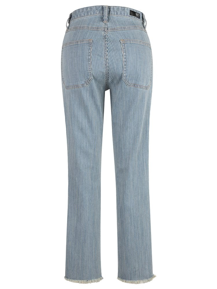 Reese High Rise Button Front Stripe Denim from Kut from the Kloth