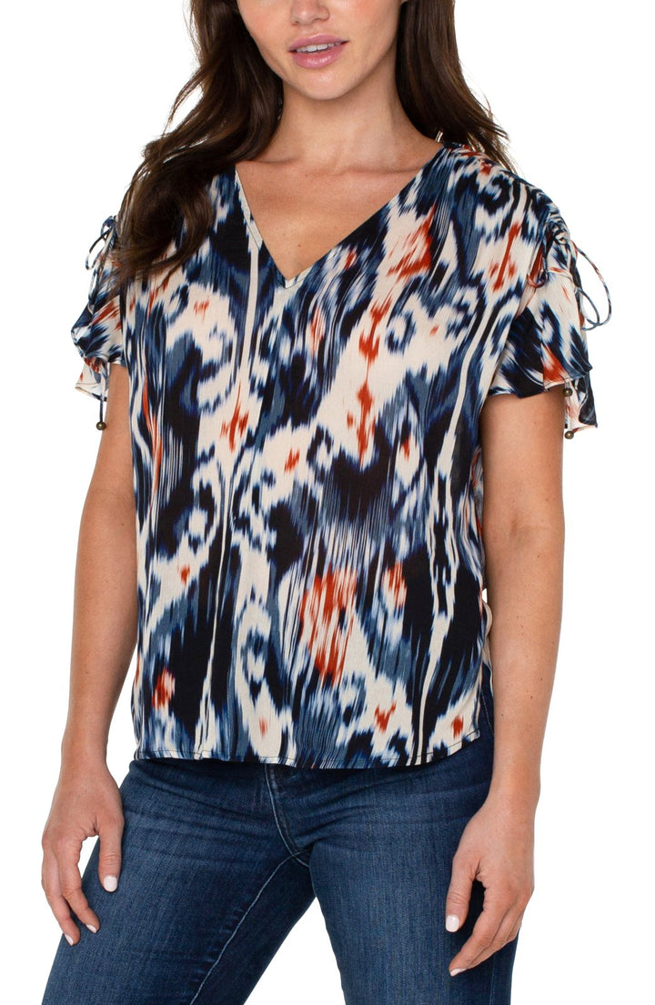 Shirred V Neck Top from Liverpool