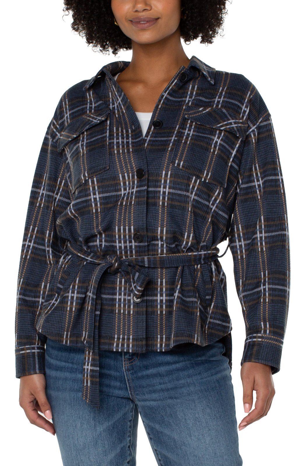 Belted Shirt Jacket from Liverpool - High Call Outfitters