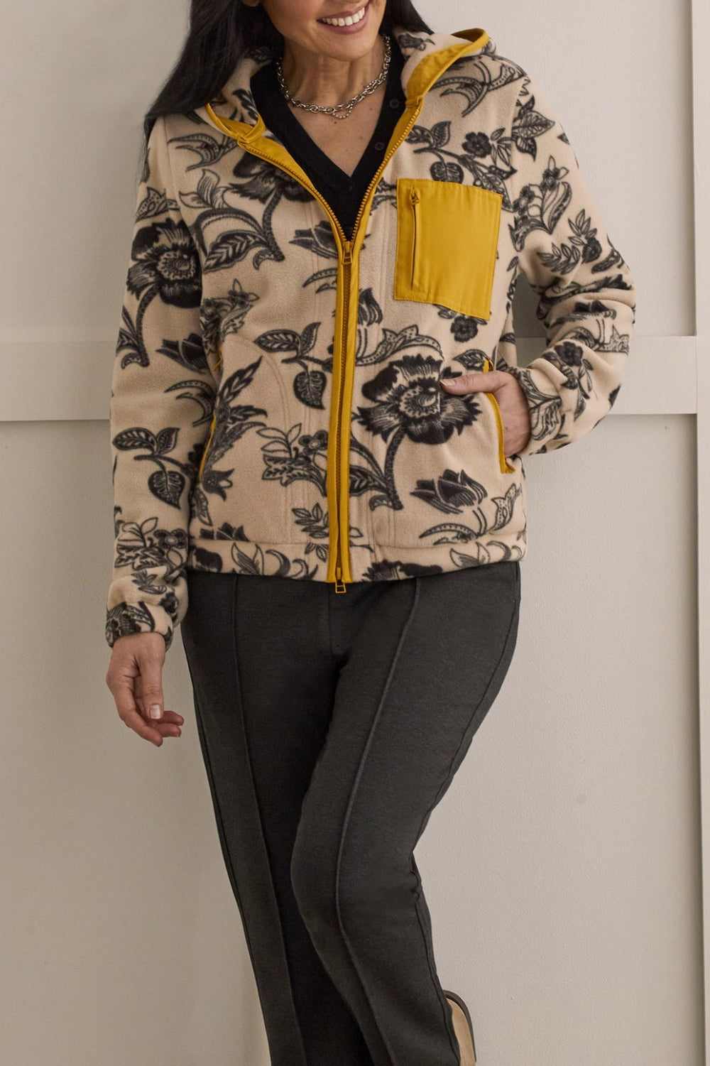 Floral Fleece Jacket from Tribal - High Call Outfitters
