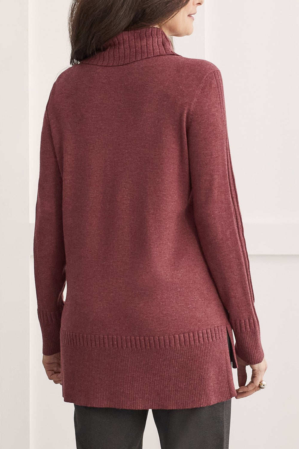 Long Sleeve Cowl Neck Sweater from Tribal - High Call Outfitters