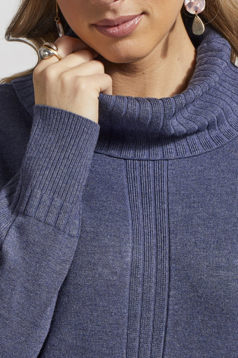 Long Sleeve Cowl Neck Sweater from Tribal - High Call Outfitters
