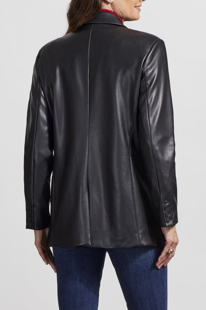Faux Leather Blazer from Tribal
