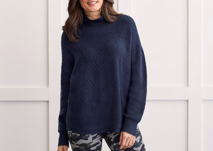 Mock Textured Sweater from Tribal - High Call Outfitters