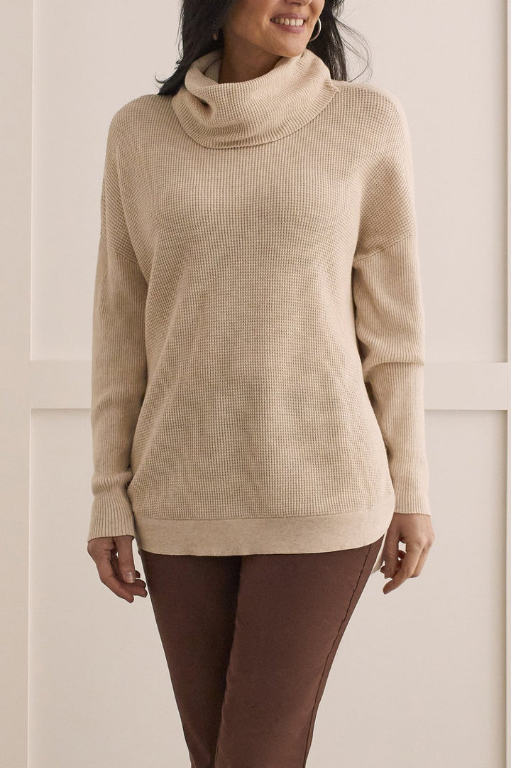 Textured Cowl Neck Pullover from Tribal