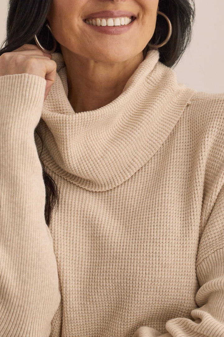 Textured Cowl Neck Pullover from Tribal