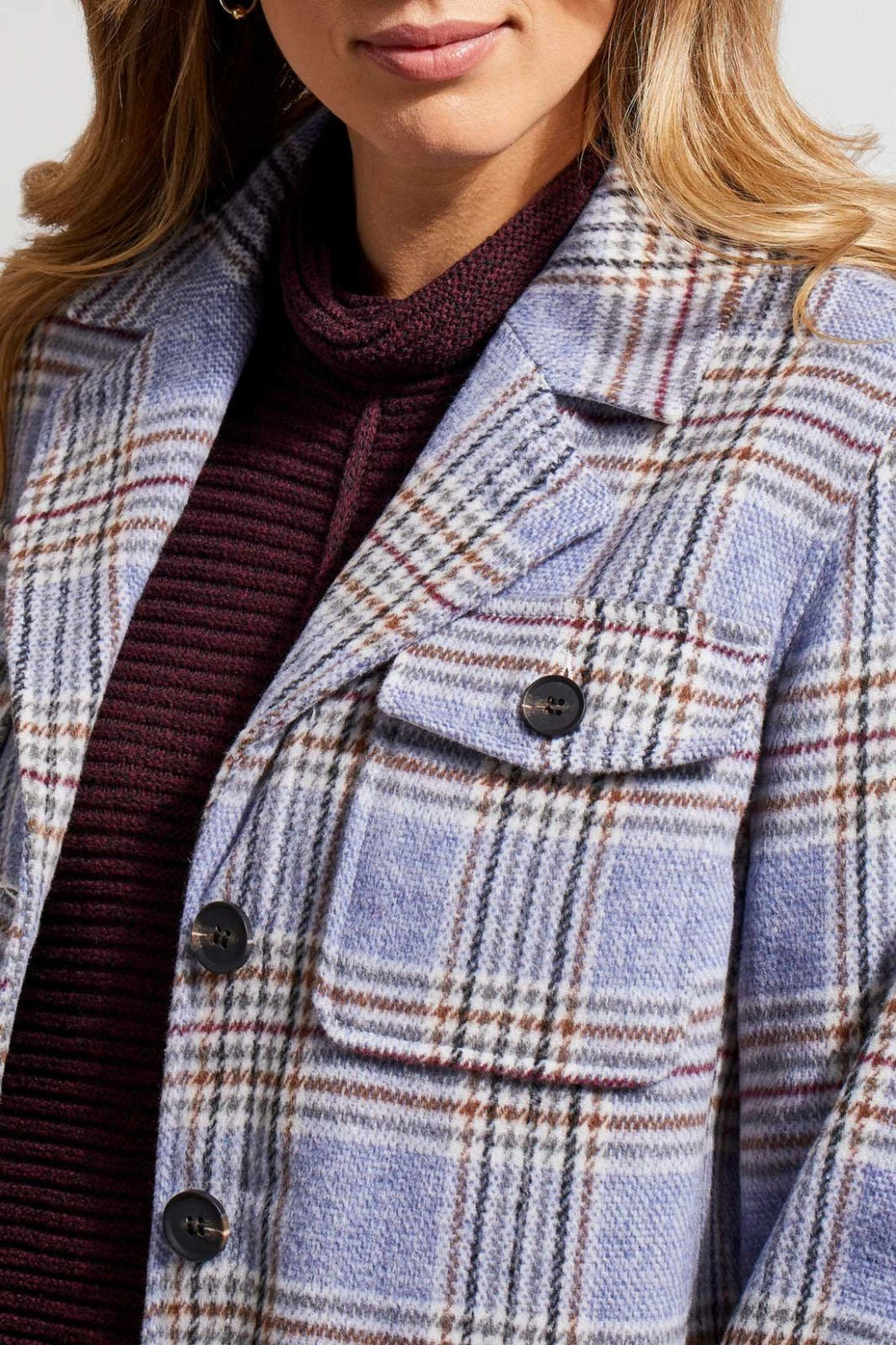 Plaid Shirt Jacket from Tribal - High Call Outfitters
