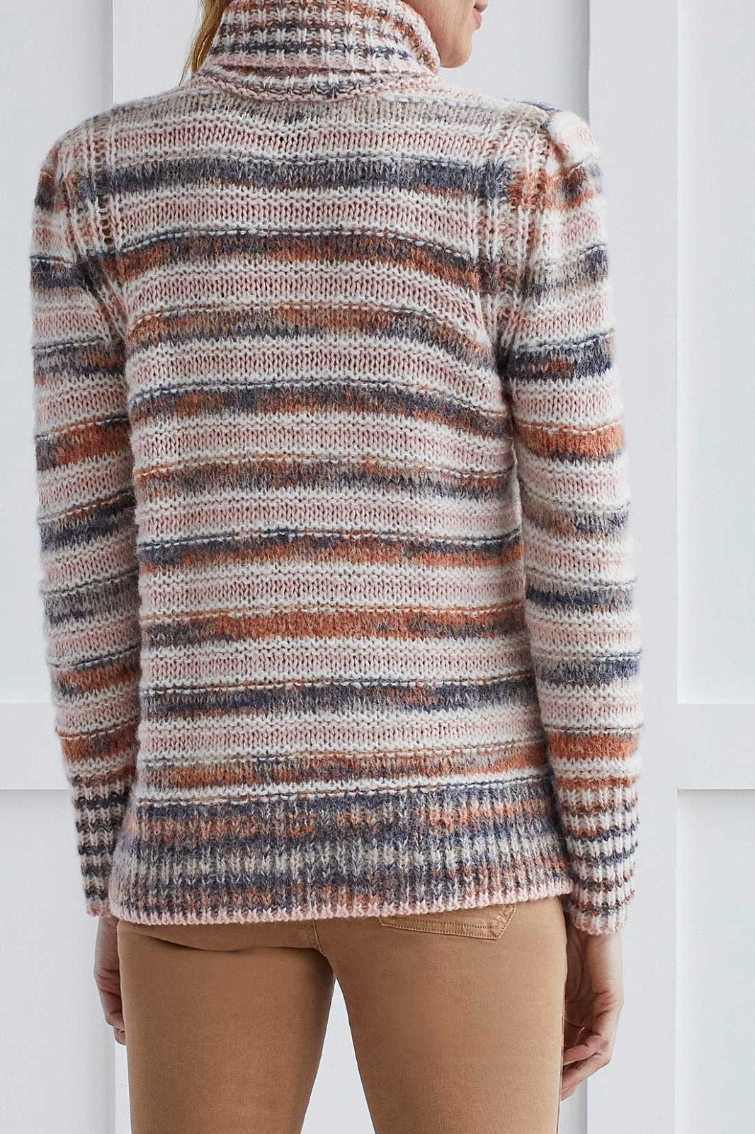 Turtle Neck Stripe Sweater from Tribal - High Call Outfitters