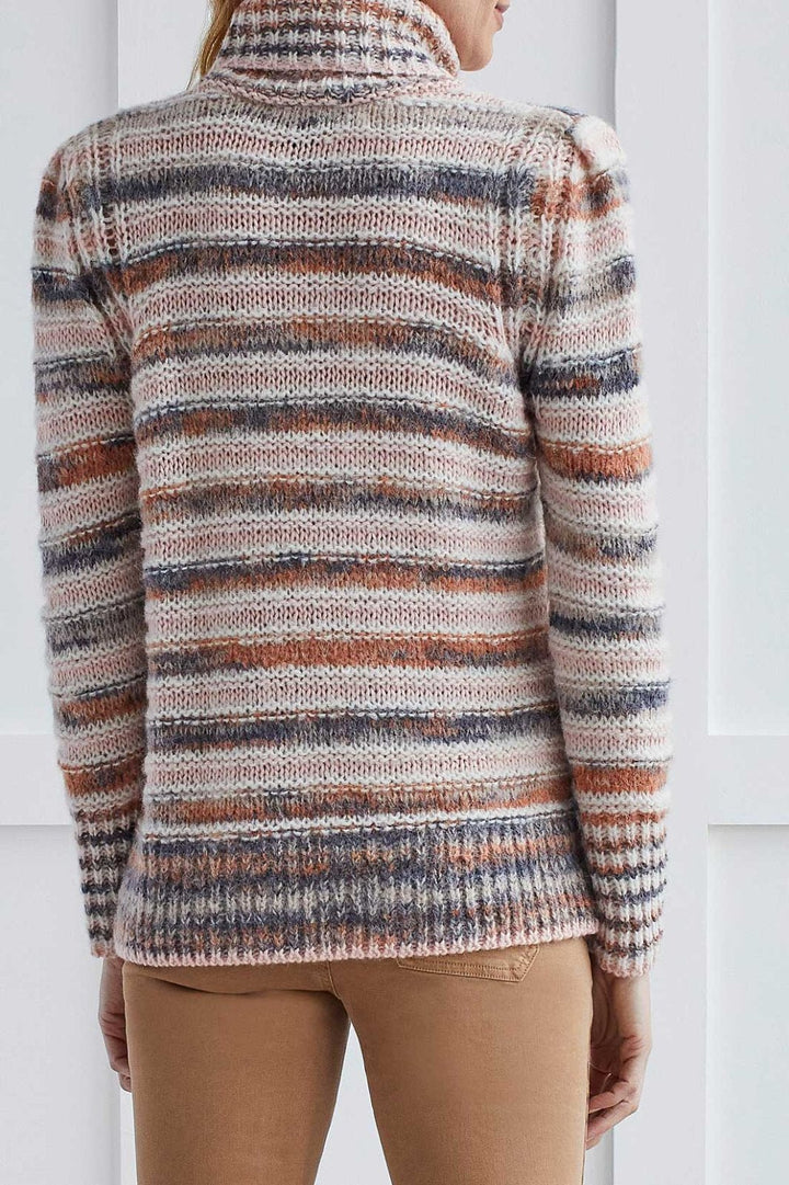 Turtle Neck Stripe Sweater from Tribal - High Call Outfitters