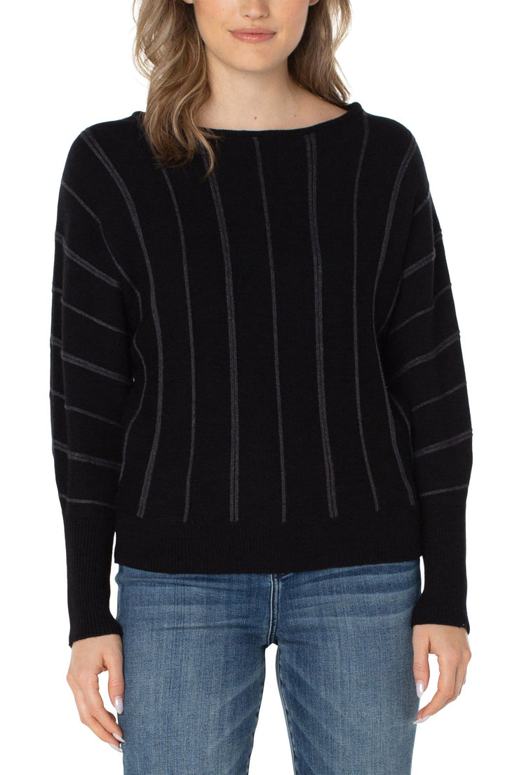 Dolman Sleeve Vertical Stripe Sweater from Liverpool