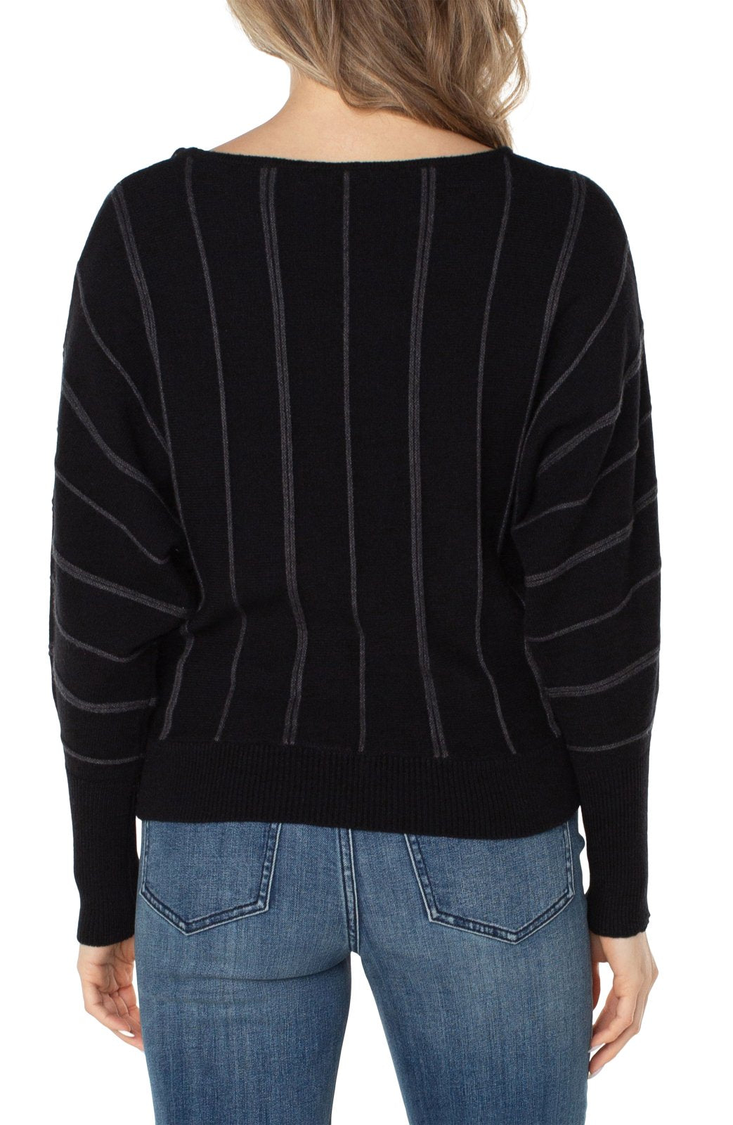 Dolman Sleeve Vertical Stripe Sweater from Liverpool