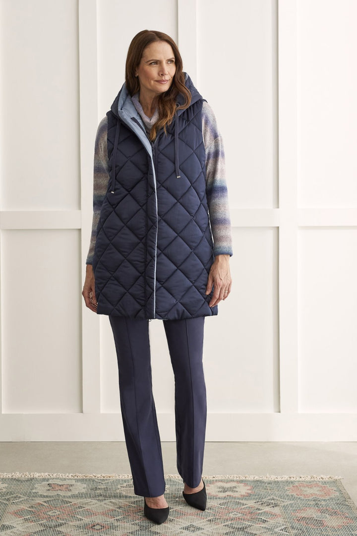 Reversible Hooded Puffer Vest from Tribal