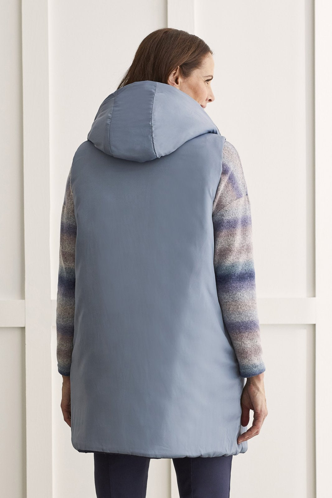 Reversible Hooded Puffer Vest from Tribal