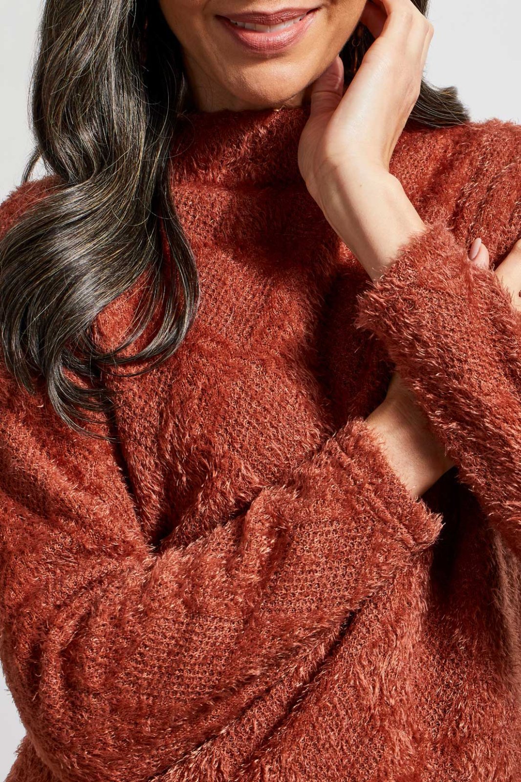 Textured Funnel Neck Top from Tribal - High Call Outfitters