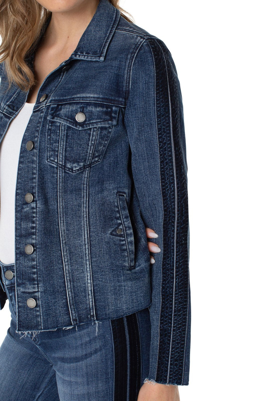 Frayed Denim Jacket from Liverpool - High Call Outfitters