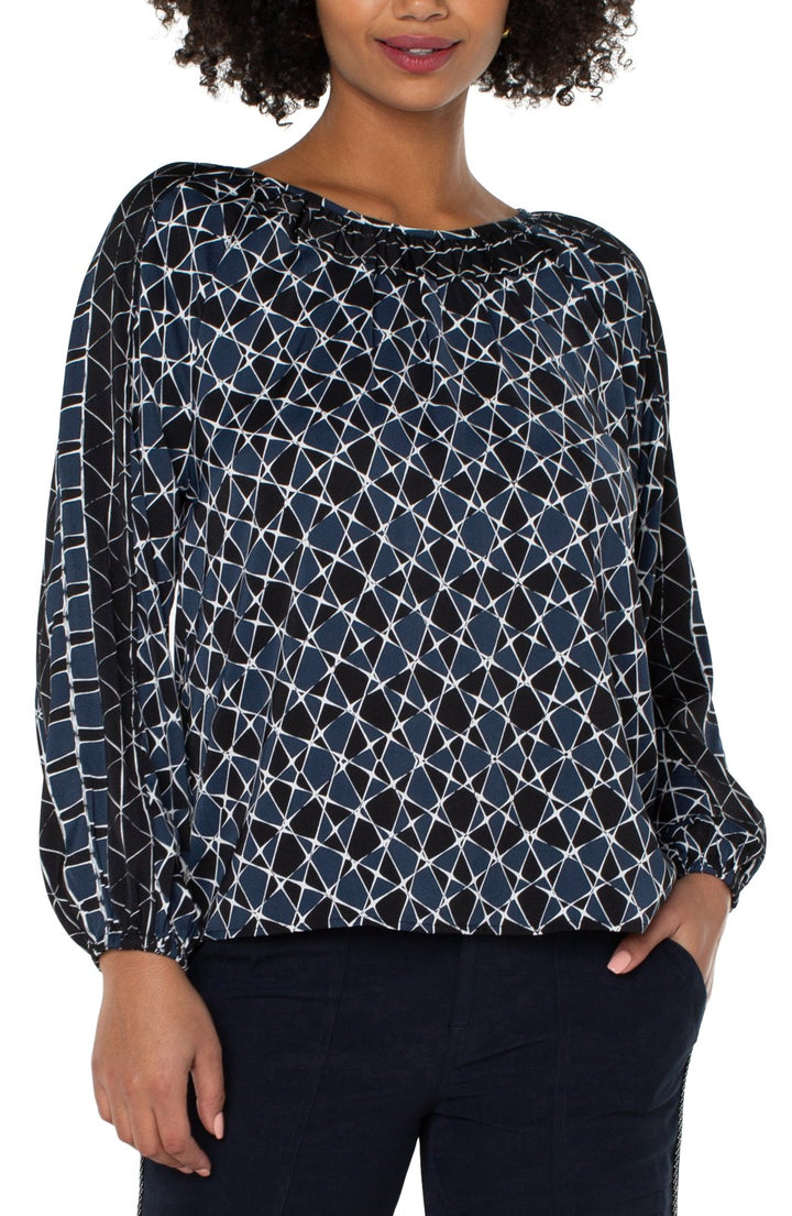 Long Sleeve Shirred Woven from Liverpool