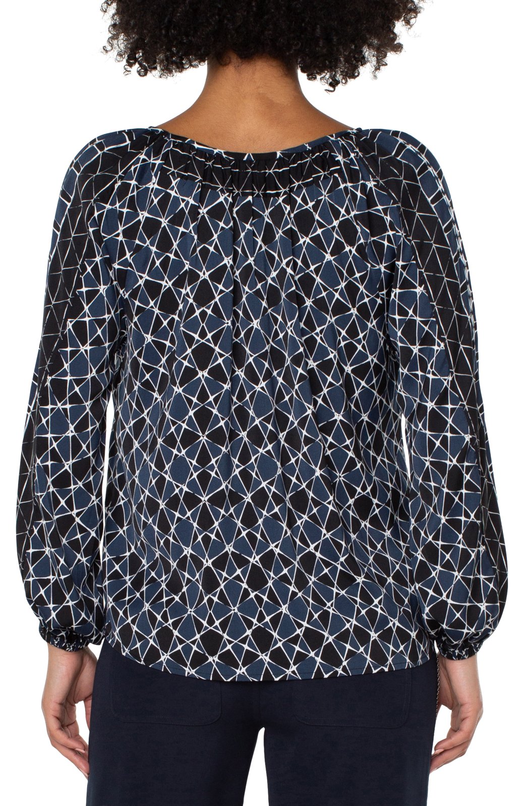 Long Sleeve Shirred Woven from Liverpool