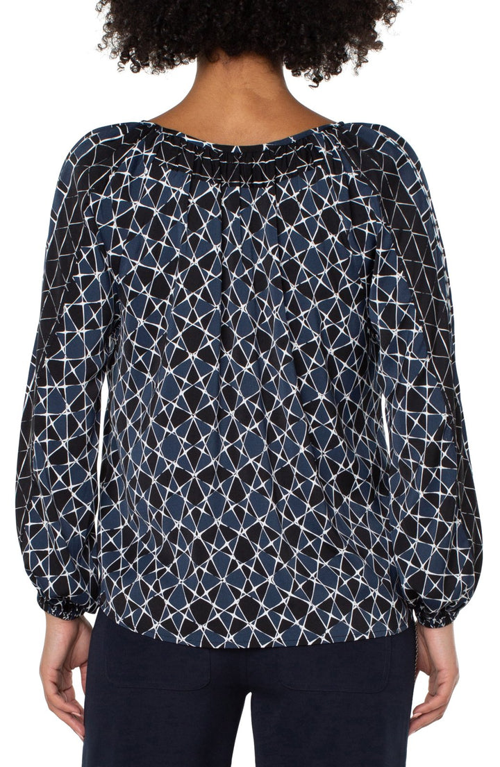 Long Sleeve Shirred Woven from Liverpool