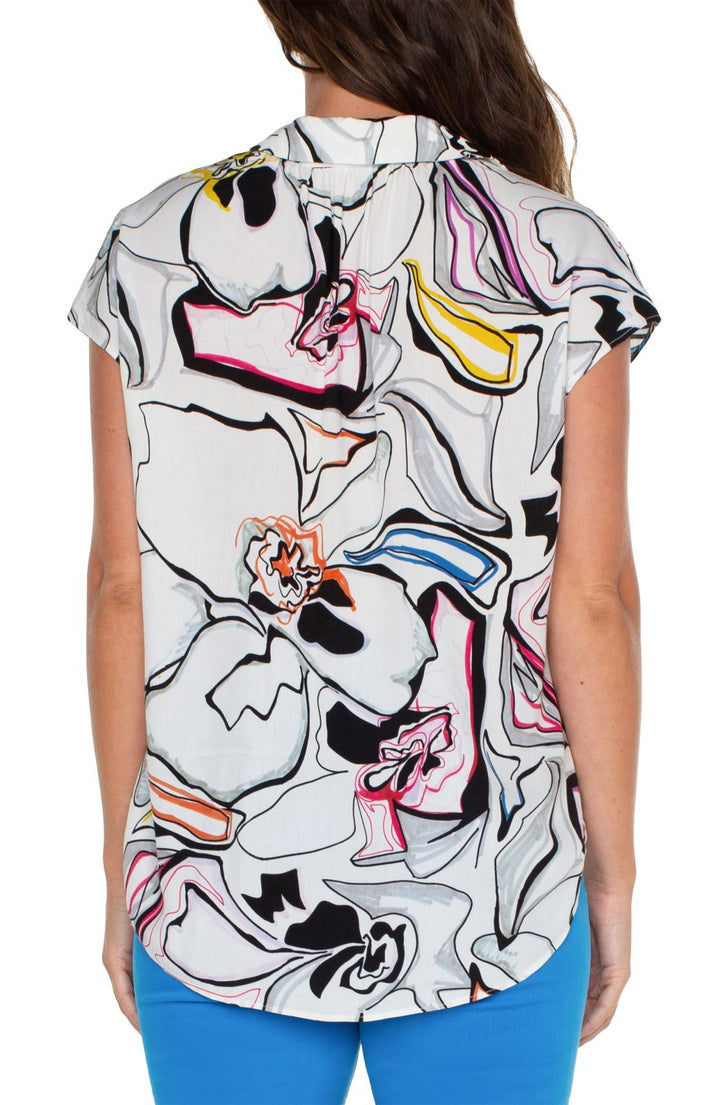 Abstract Dolman Sleeve Top from Liverpool - High Call Outfitters
