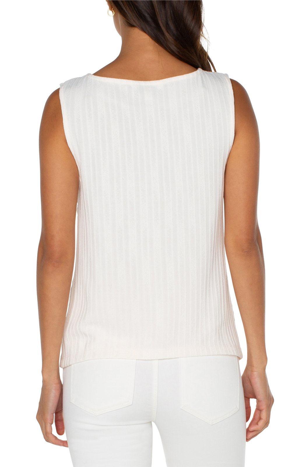 Sleeveless Boat Neck Knit Top from Liverpool
