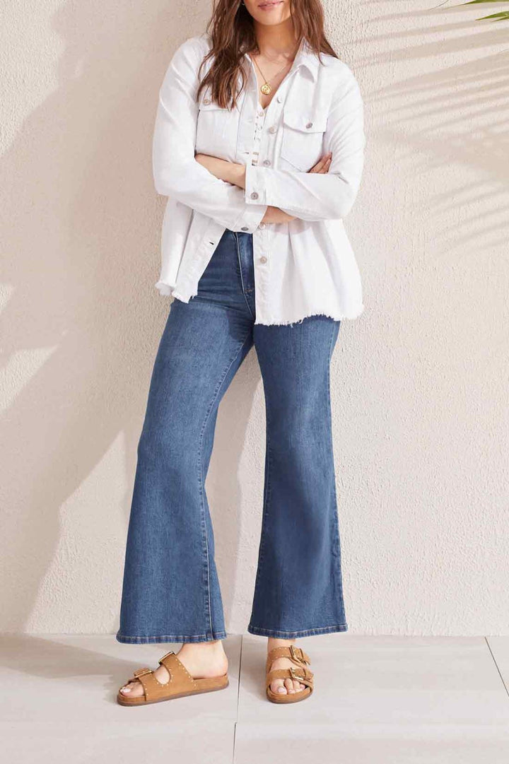 Peplum Denim Jacket from Tribal