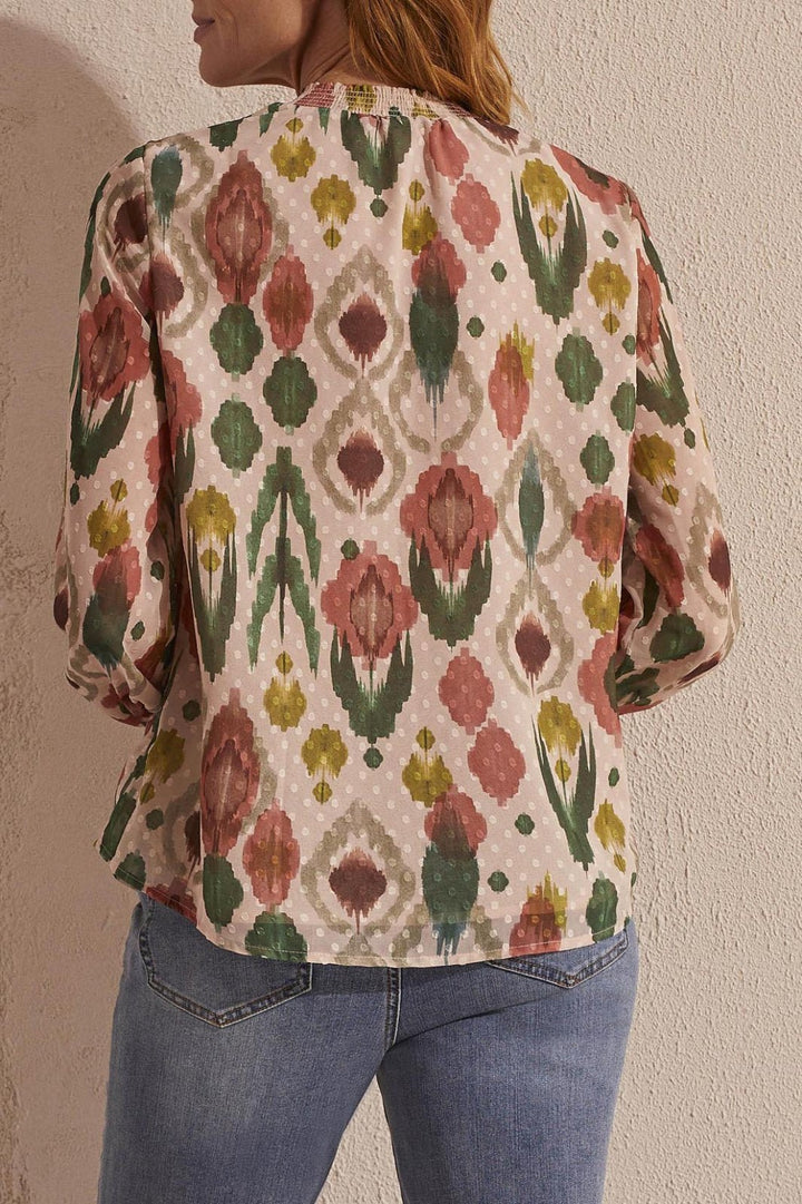 Swiss Dot Flowy Blouse from Tribal - High Call Outfitters