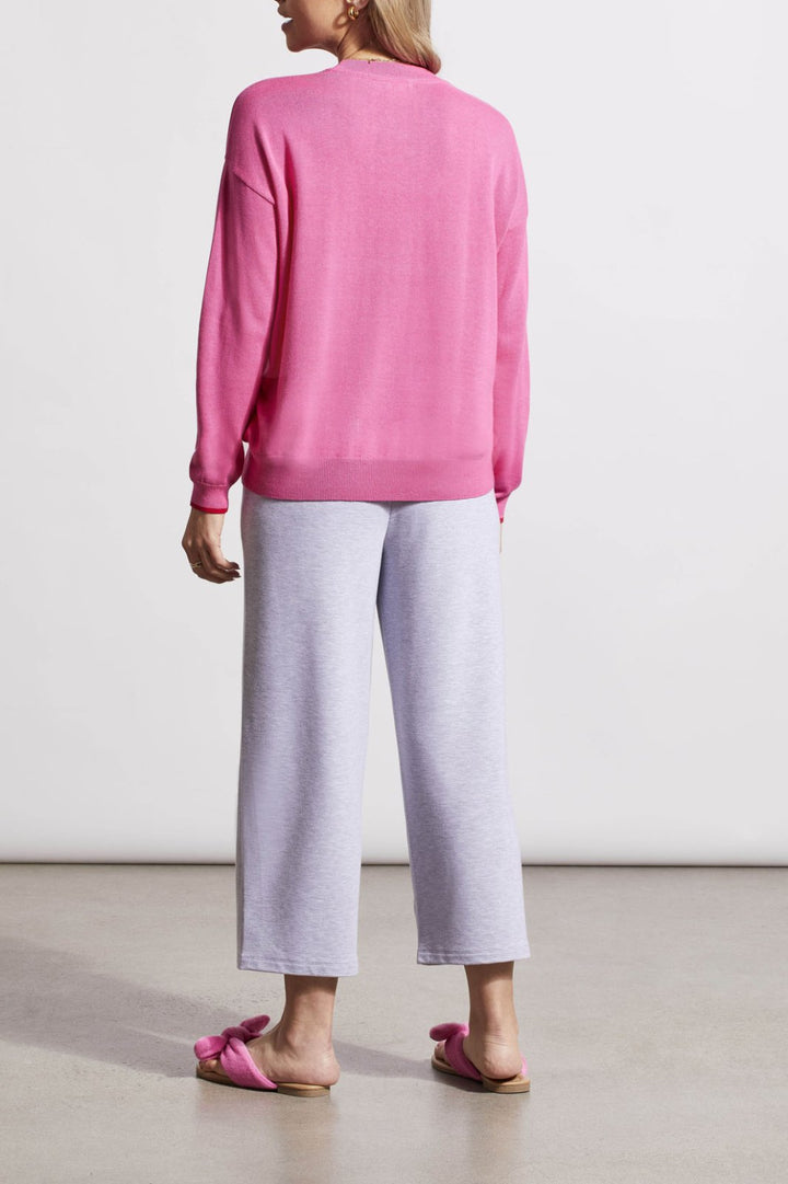 Pointelle Heart Crewneck Sweater from Tribal