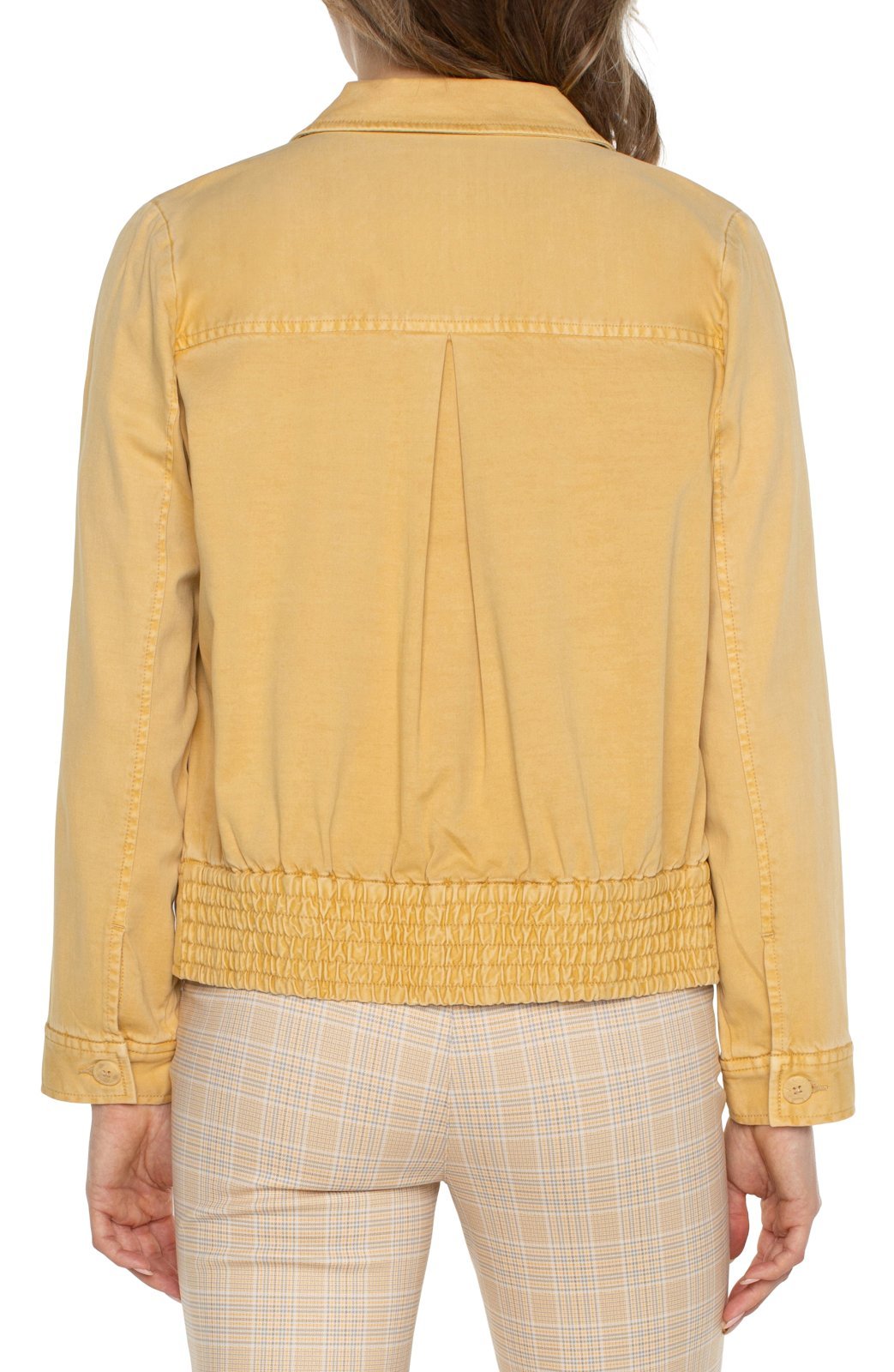 Trucker Jacket with Elastic Back Waist from Liverpool - High Call Outfitters