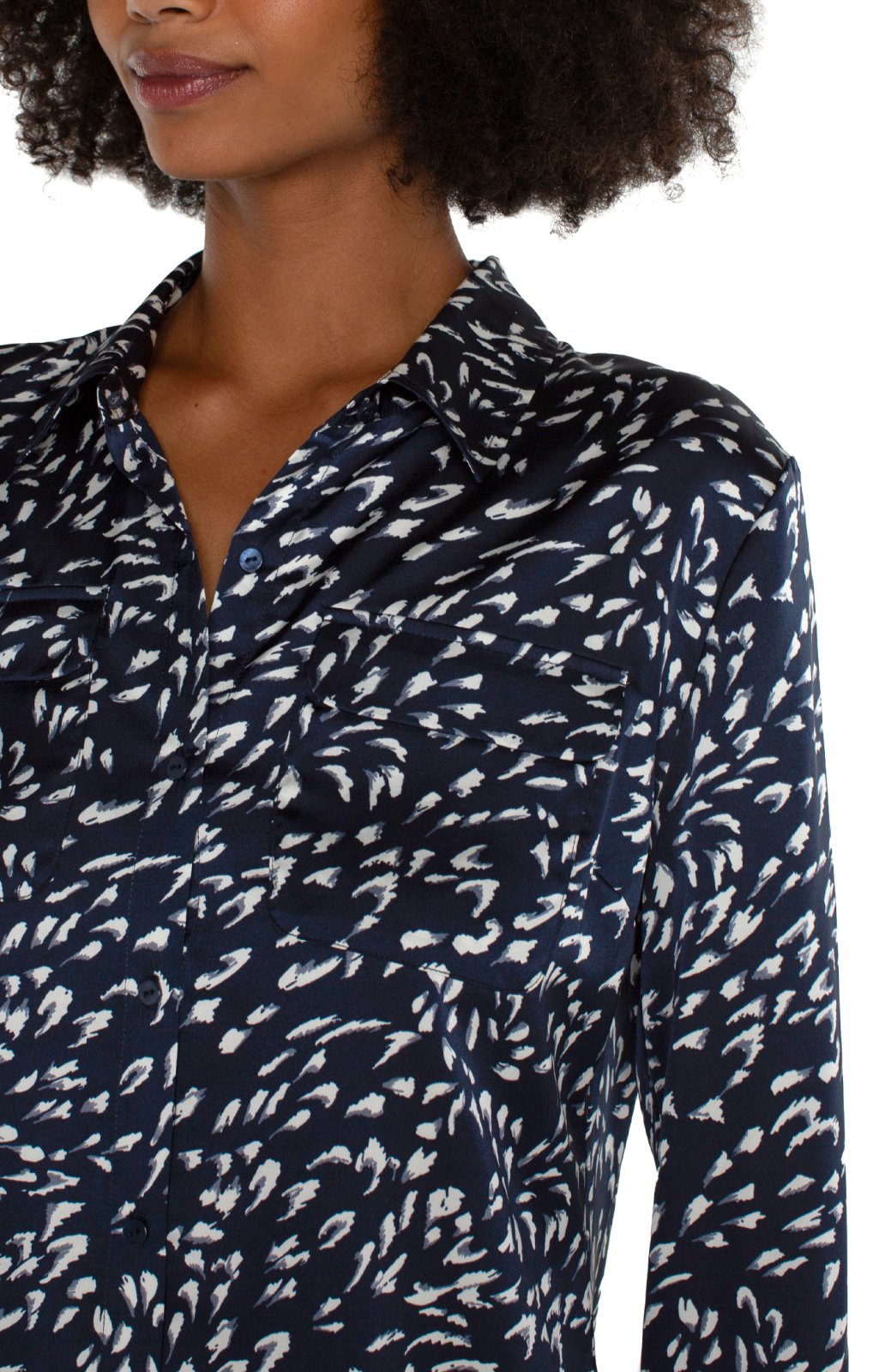Flap Pocket Button Front Blouse from Liverpool