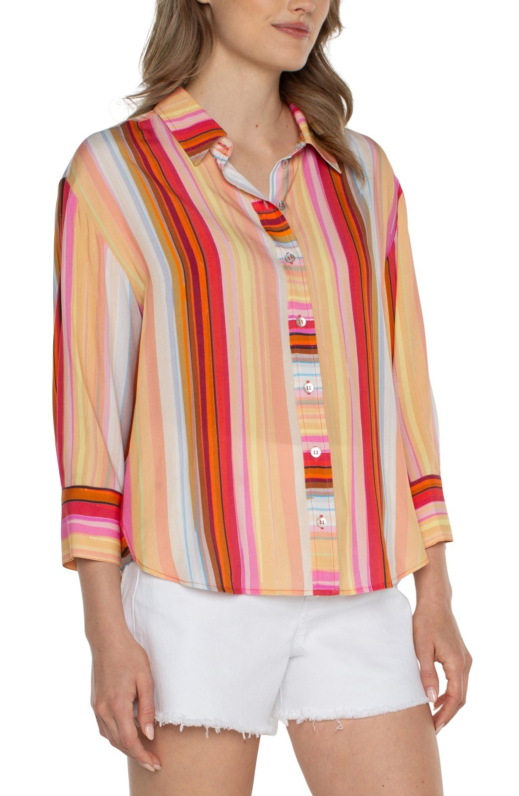 3/4 Sleeve Stripe Blouse from Liverpool - High Call Outfitters