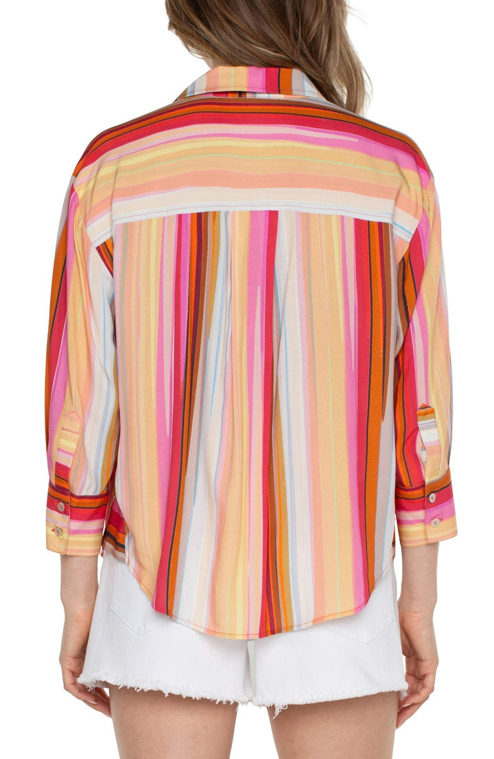 3/4 Sleeve Stripe Blouse from Liverpool - High Call Outfitters