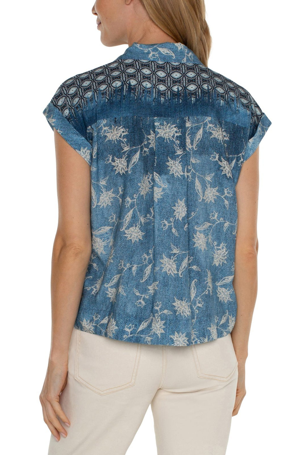 Dolman Sleeve Patchwork Top from Liverpool - High Call Outfitters