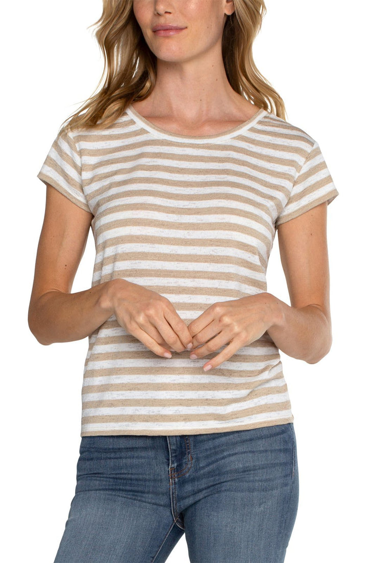 Drop Shoulder Stripe Top from Liverpool - High Call Outfitters