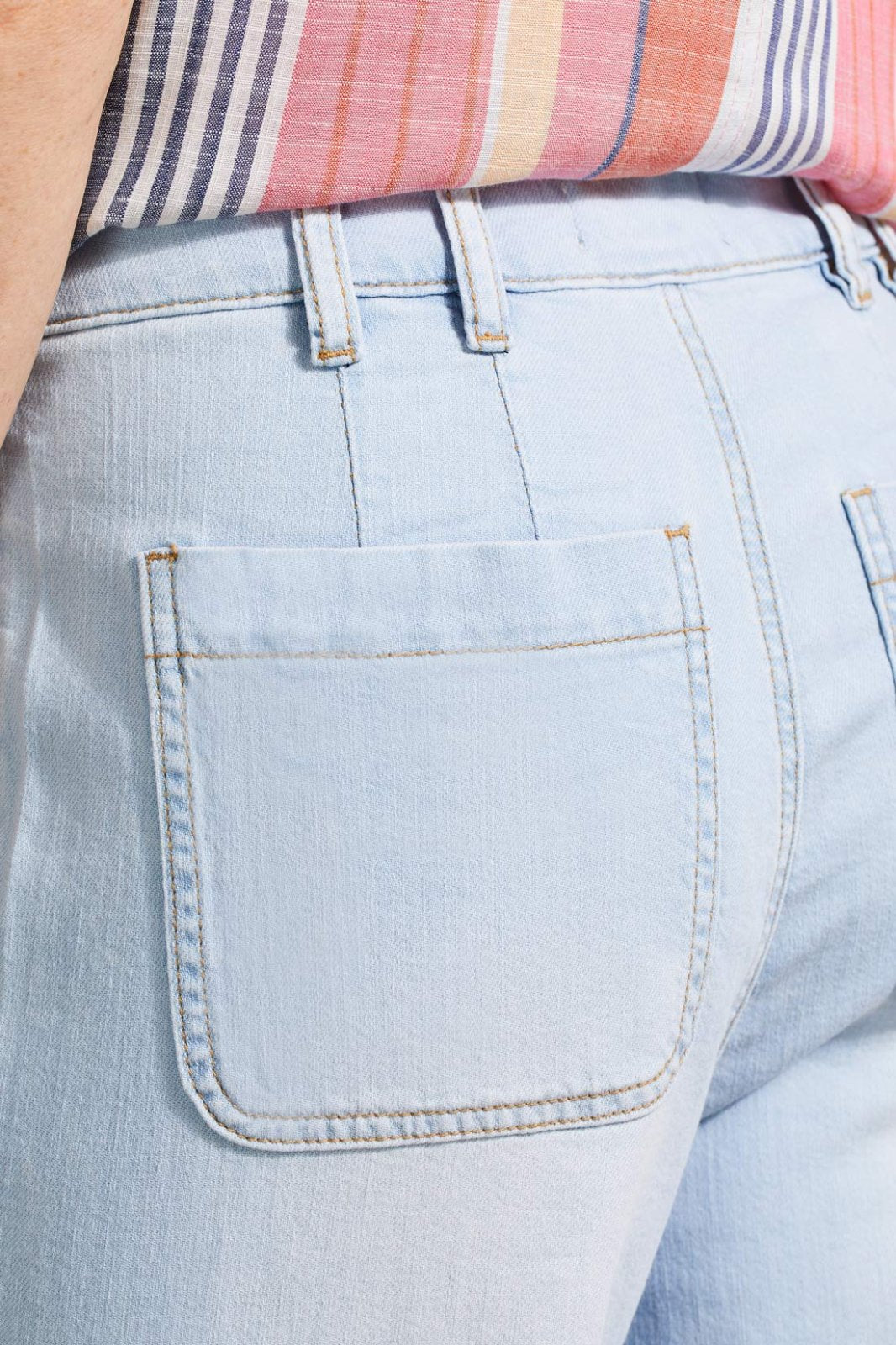Brooke Wide Leg Denim Capri from Tribal