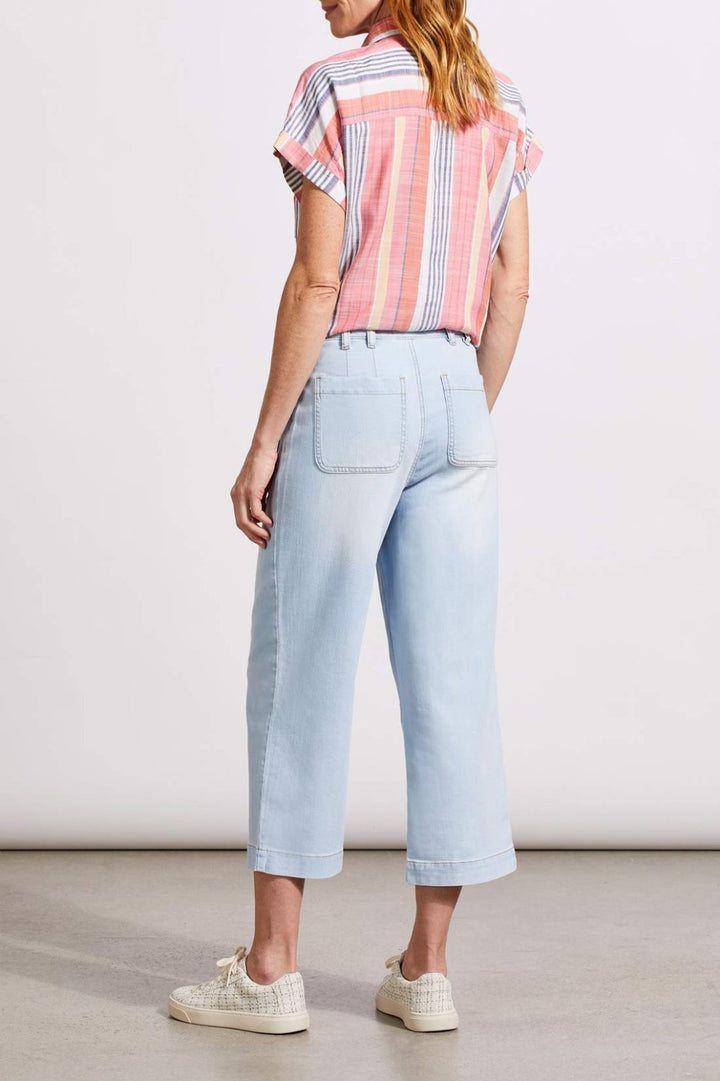 Brooke Wide Leg Denim Capri from Tribal - High Call Outfitters