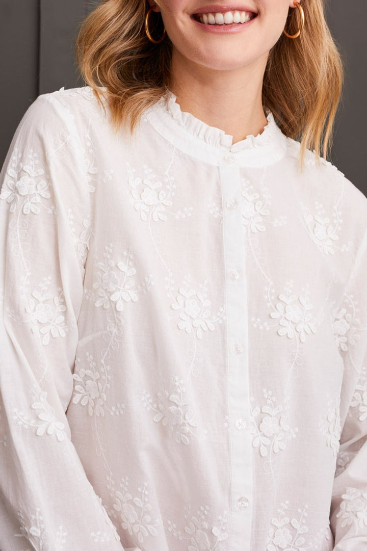 Floral Applique Long Sleeve Top from Tribal