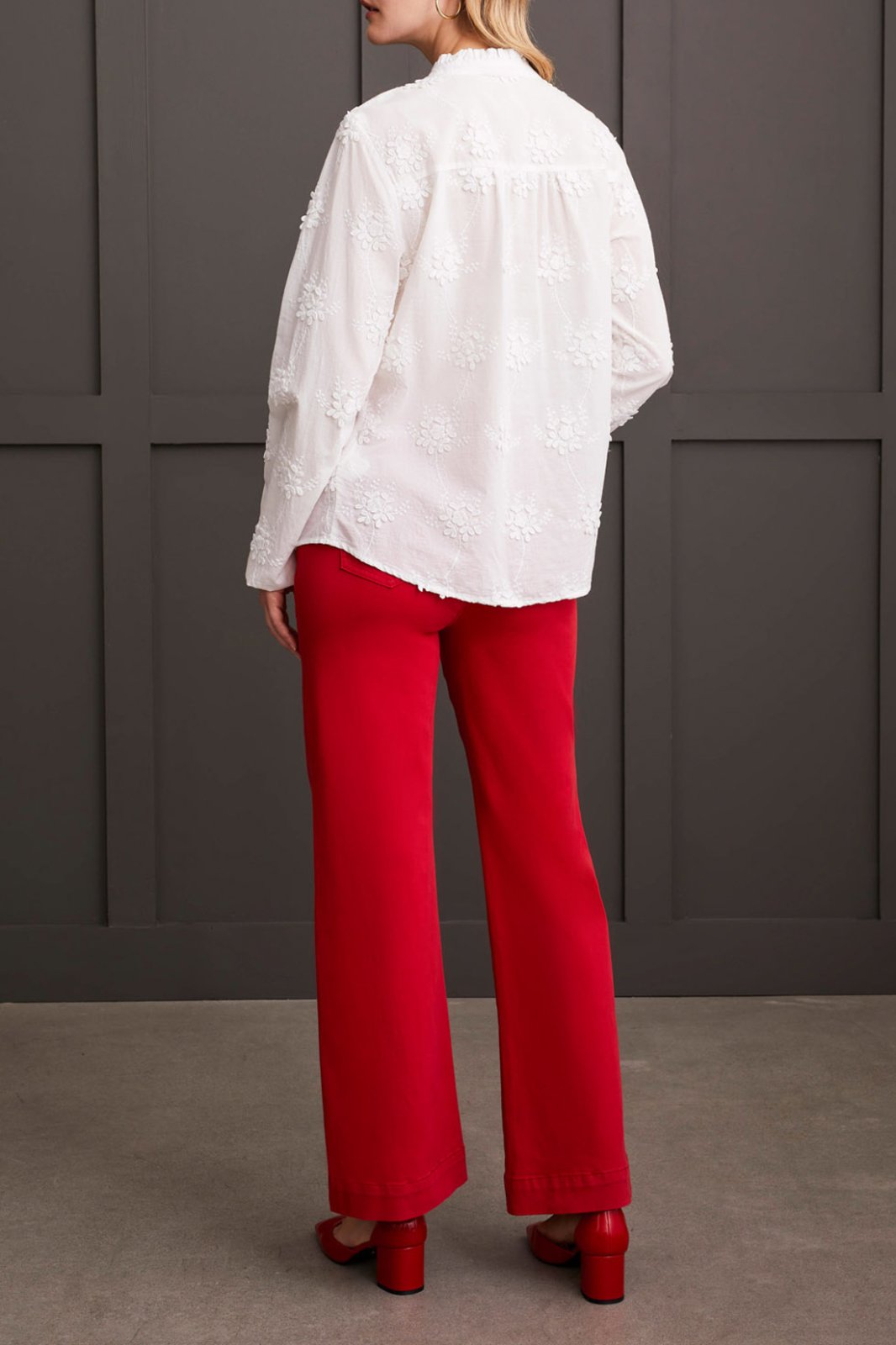 Floral Applique Long Sleeve Top from Tribal