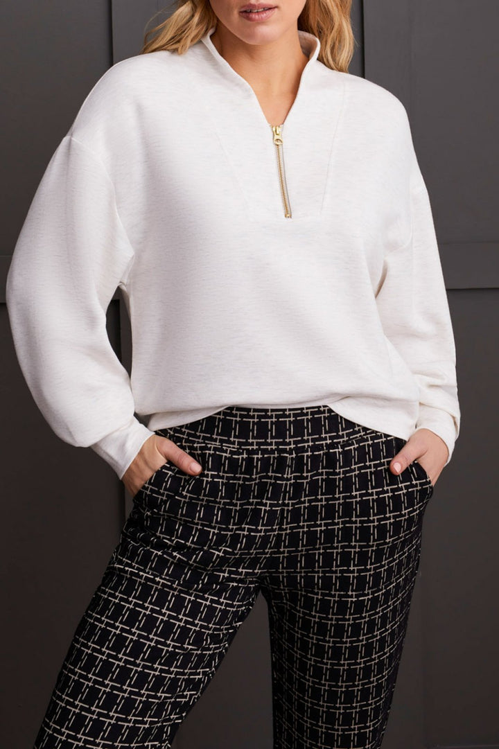 1/4 Zip Drop Shoulder Top from Tribal - High Call Outfitters