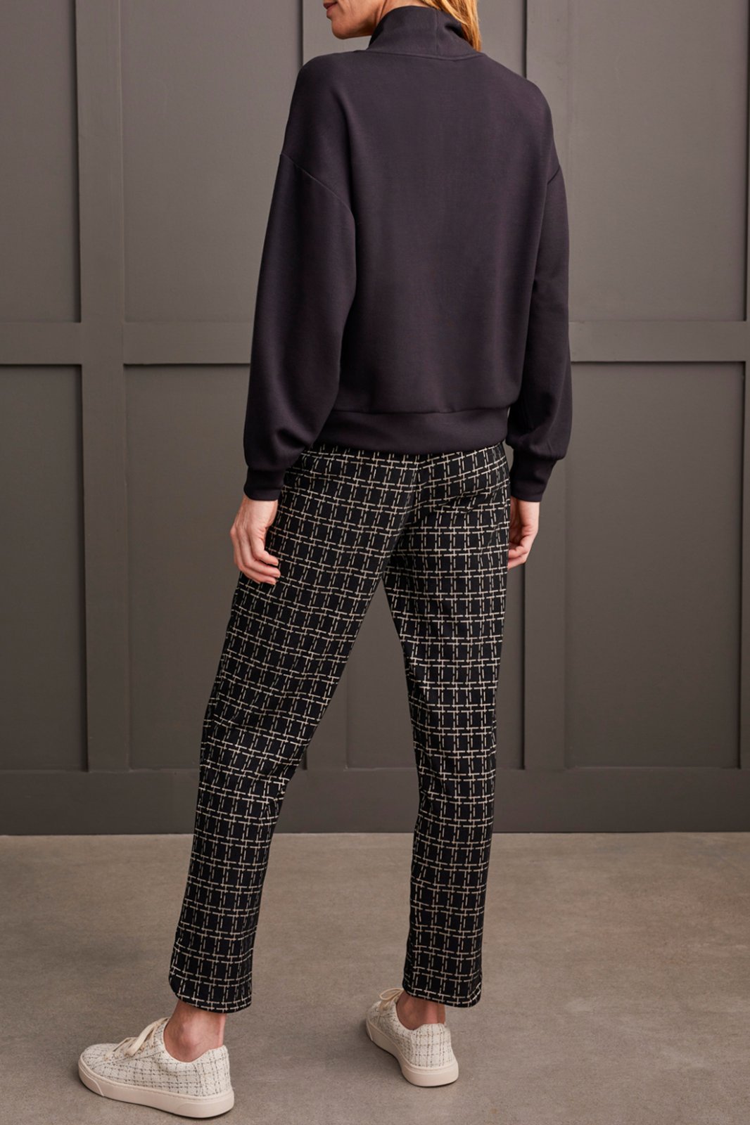 1/4 Zip Drop Shoulder Top from Tribal