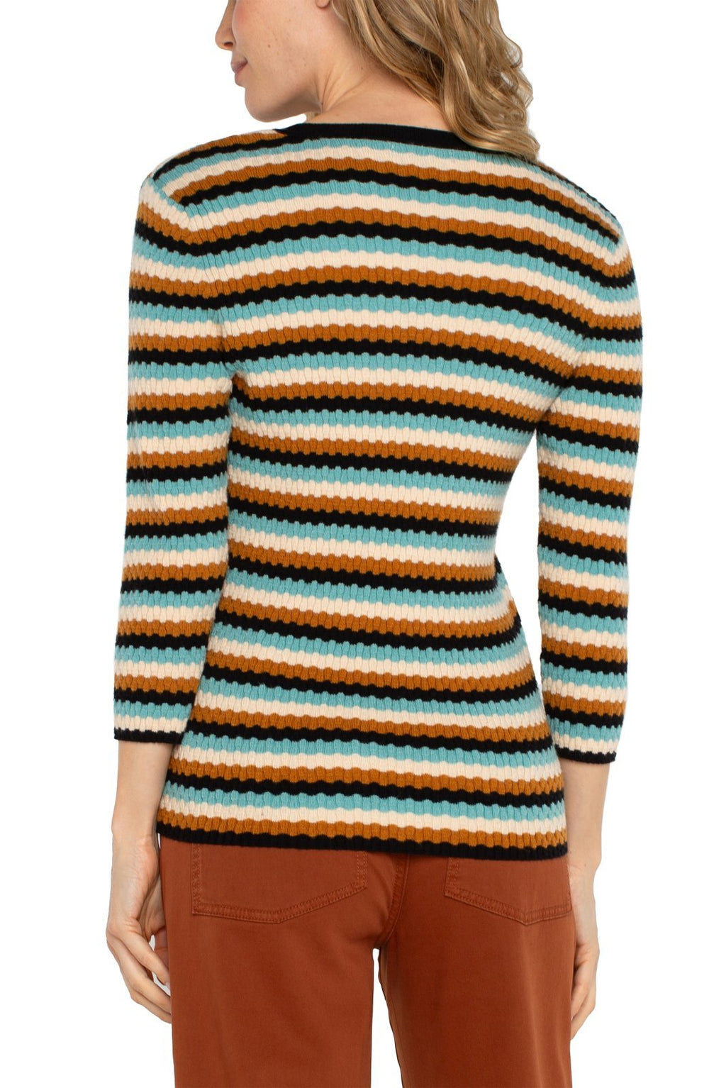 3/4 Sleeve Stripe Sweater from Liverpool - High Call Outfitters