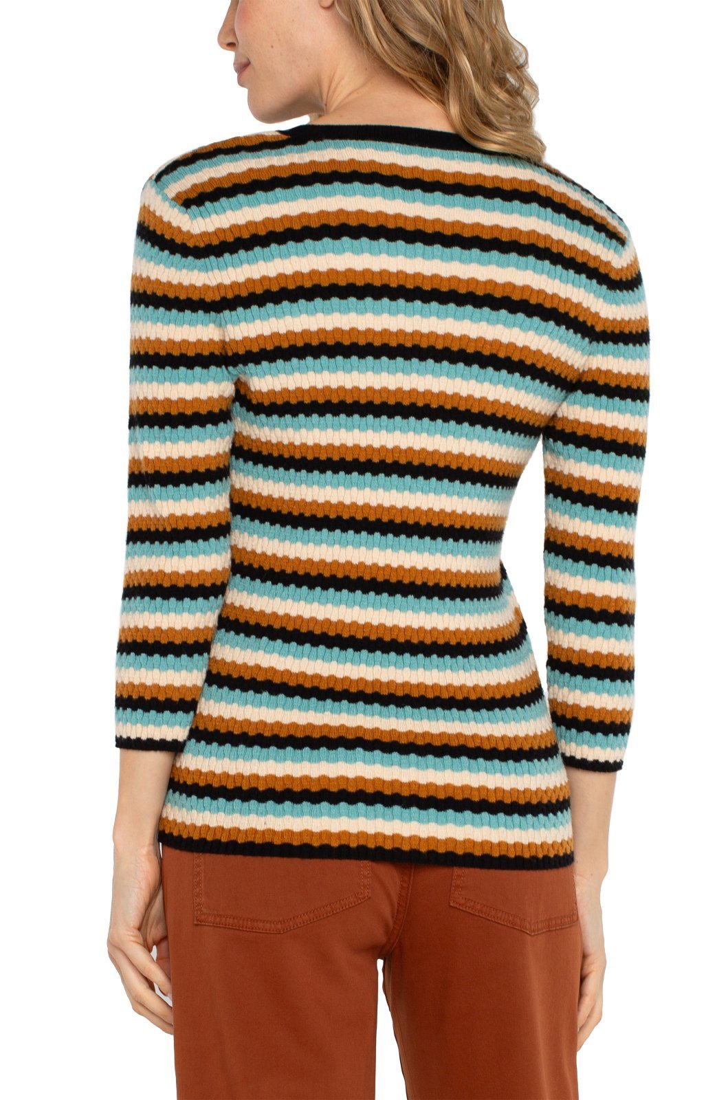3/4 Sleeve Stripe Sweater from Liverpool - High Call Outfitters
